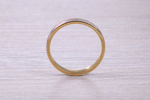 Load image into Gallery viewer, 3 mm Wide Two Tone 18ct White and Yellow Gold Wedding Band