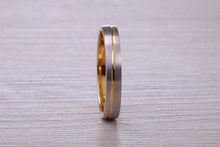 Load image into Gallery viewer, 3 mm Wide Two Tone 18ct White and Yellow Gold Wedding Band
