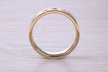 Load image into Gallery viewer, 6 mm wide Diamond set Yellow Gold Unisex Band