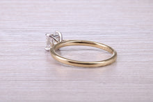 Load image into Gallery viewer, 0.61ct Square Princess Cut Diamond set in this Classic 18ct Yellow Gold Solitaire