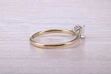 Load image into Gallery viewer, 0.61ct Square Princess Cut Diamond set in this Classic 18ct Yellow Gold Solitaire