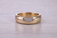 Load image into Gallery viewer, Chunky Diamond set 18ct Yellow Gold 5.50 mm Wide Ring