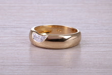 Load image into Gallery viewer, Chunky Diamond set 18ct Yellow Gold 5.50 mm Wide Ring