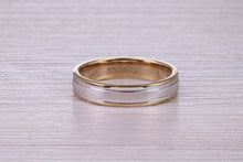 Load image into Gallery viewer, Matching Bridal His and Hers 18ct White and Yellow Gold Wedding Band