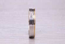 Load image into Gallery viewer, Diamond set Matching Bridal His and Hers 18ct White and Yellow Gold Wedding Bands