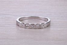 Load image into Gallery viewer, Half carat Baguette and Square Princess cut Diamond set 18ct White Gold Eternity Ring