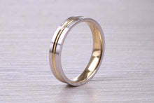 Load image into Gallery viewer, Matching Bridal His and Hers 18ct White and Yellow Gold Wedding Band