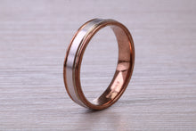 Load image into Gallery viewer, 4 mm Wide Two Tone 9ct White and Rose Gold Wedding Band