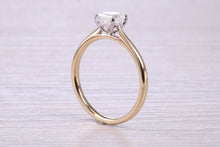 Load image into Gallery viewer, 0.61ct Square Princess Cut Diamond set in this Classic 18ct Yellow Gold Solitaire