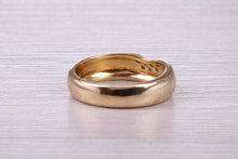 Load image into Gallery viewer, Chunky Diamond set 18ct Yellow Gold 5.50 mm Wide Ring