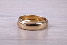Load image into Gallery viewer, Chunky Diamond set 18ct Yellow Gold 5.50 mm Wide Ring