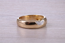 Load image into Gallery viewer, Chunky Diamond set 18ct Yellow Gold 5.50 mm Wide Ring