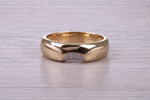 Load image into Gallery viewer, Chunky Diamond set 18ct Yellow Gold 5.50 mm Wide Ring