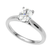 Load image into Gallery viewer, One carat D VS 1 Graded Certified Oval cut Diamond set Platinum Solitaire