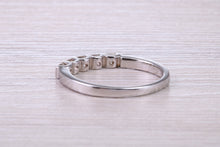 Load image into Gallery viewer, Half carat Baguette and Square Princess cut Diamond set 18ct White Gold Eternity Ring