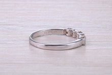 Load image into Gallery viewer, Half carat Baguette and Square Princess cut Diamond set 18ct White Gold Eternity Ring