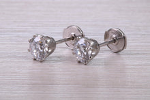Load image into Gallery viewer, 1.25ct Each D V V S 2 Graded Certified Diamond Set Platinum Solitaire Stud Earrings