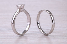 Load image into Gallery viewer, Diamond set Platinum Bridal Rings, Engagement Ring and Wedding Band