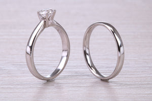 Diamond set Platinum Bridal Rings, Engagement Ring and Wedding Band