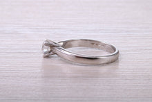 Load image into Gallery viewer, Dainty 0.41ct Certified D SI 1 Graded Natural Diamond set Platinum Engagement Ring