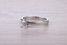 Load image into Gallery viewer, Dainty 0.41ct Certified D SI 1 Graded Natural Diamond set Platinum Engagement Ring