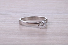 Load image into Gallery viewer, Dainty 0.41ct Certified D SI 1 Graded Natural Diamond set Platinum Engagement Ring