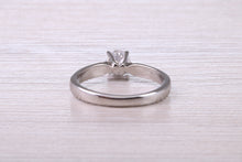 Load image into Gallery viewer, Dainty 0.41ct Certified D SI 1 Graded Natural Diamond set Platinum Engagement Ring