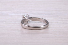 Load image into Gallery viewer, Dainty 0.41ct Certified D SI 1 Graded Natural Diamond set Platinum Engagement Ring