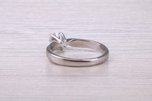Load image into Gallery viewer, Dainty 0.41ct Certified D SI 1 Graded Natural Diamond set Platinum Engagement Ring