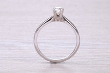 Load image into Gallery viewer, Dainty 0.41ct Certified D SI 1 Graded Natural Diamond set Platinum Engagement Ring