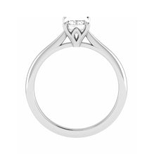 Load image into Gallery viewer, One carat D V VS 1 Graded Certified Emerald cut Diamond set Platinum Solitaire