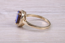 Load image into Gallery viewer, Beautiful Fiery Natural Opal and Diamonds set Gold Ring