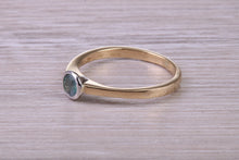 Load image into Gallery viewer, Quarter carat Round cut Alexandrite set 18ct Yellow Gold Ring