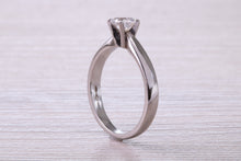 Load image into Gallery viewer, Dainty 0.41ct Certified D SI 1 Graded Natural Diamond set Platinum Engagement Ring