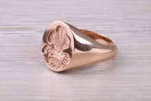 Load image into Gallery viewer, Very Large and Very Chunky Solid Gold Prince of Wales Feathers Signet Ring