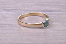 Load image into Gallery viewer, Quarter carat Round cut Alexandrite set 18ct Yellow Gold Ring