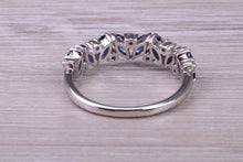 Load image into Gallery viewer, 1.50 carat Beautiful Marquise cut Sapphires and Round cut Diamond set White Gold Ring