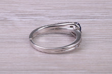 Load image into Gallery viewer, Blue Sapphire and Diamond set White Gold Ring