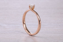 Load image into Gallery viewer, Natural Diamond set Twist Shank set 18ct Rose Gold Ring