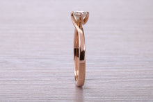 Load image into Gallery viewer, Natural Diamond set Twist Shank set 18ct Rose Gold Ring