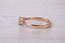 Load image into Gallery viewer, Natural Diamond set Twist Shank set 18ct Rose Gold Ring