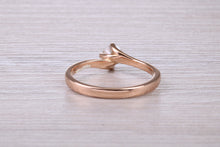 Load image into Gallery viewer, Natural Diamond set Twist Shank set 18ct Rose Gold Ring