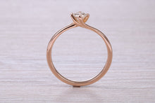 Load image into Gallery viewer, Natural Diamond set Twist Shank set 18ct Rose Gold Ring