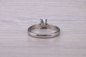 Simple and Elegant 0.36 carat Round cut Diamond set Platinum Solitaire