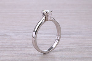 Simple and Elegant 0.36 carat Round cut Diamond set Platinum Solitaire
