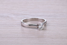 Load image into Gallery viewer, Simple and Elegant 0.36 carat Round cut Diamond set Platinum Solitaire