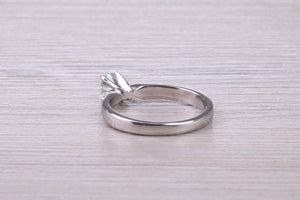 Simple and Elegant 0.36 carat Round cut Diamond set Platinum Solitaire