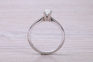 Simple and Elegant 0.36 carat Round cut Diamond set Platinum Solitaire