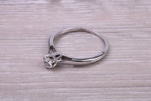 Load image into Gallery viewer, Quarter carat Petite and Simple Diamond set 18ct White White Gold Solitaire