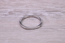 Load image into Gallery viewer, Very Dainty Slightly Curved Diamond set 18ct White Gold Ring